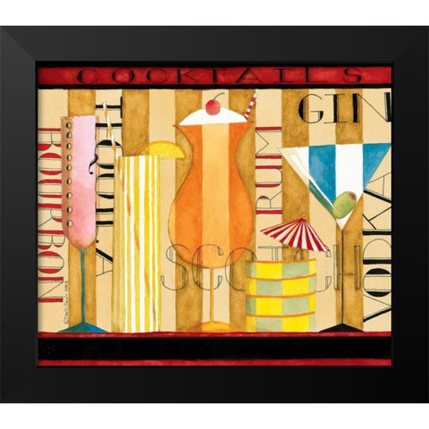 Drinks Black Modern Wood Framed Art Print by DiPaolo, Dan