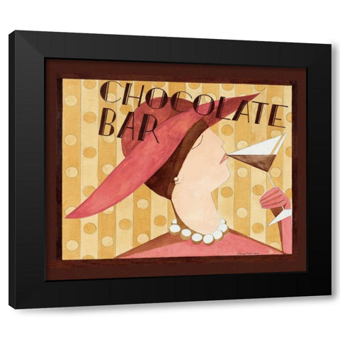 Bar Black Modern Wood Framed Art Print by DiPaolo, Dan