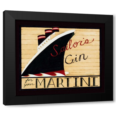Gin Black Modern Wood Framed Art Print with Double Matting by DiPaolo, Dan