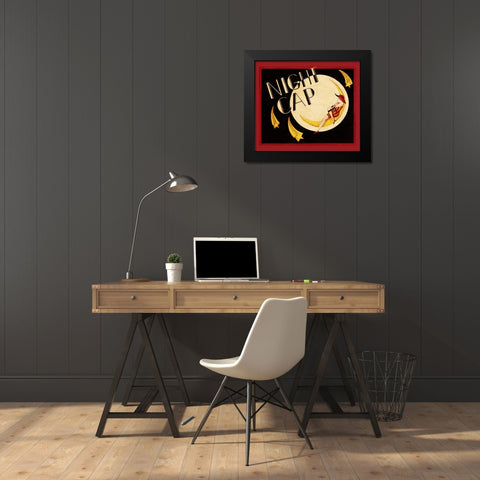 Night Cap Black Modern Wood Framed Art Print by DiPaolo, Dan