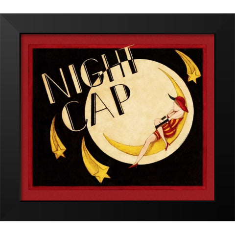 Night Cap Black Modern Wood Framed Art Print by DiPaolo, Dan