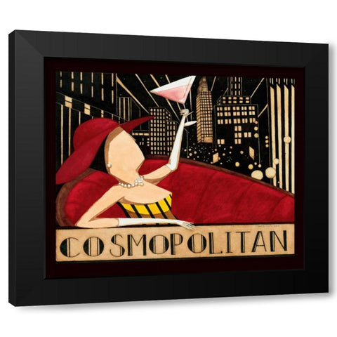 Cosmopolitian Black Modern Wood Framed Art Print by DiPaolo, Dan