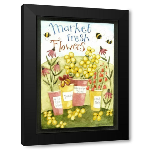 Market Fresh Flowers Black Modern Wood Framed Art Print by DiPaolo, Dan