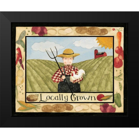 Locally Grown Black Modern Wood Framed Art Print by DiPaolo, Dan