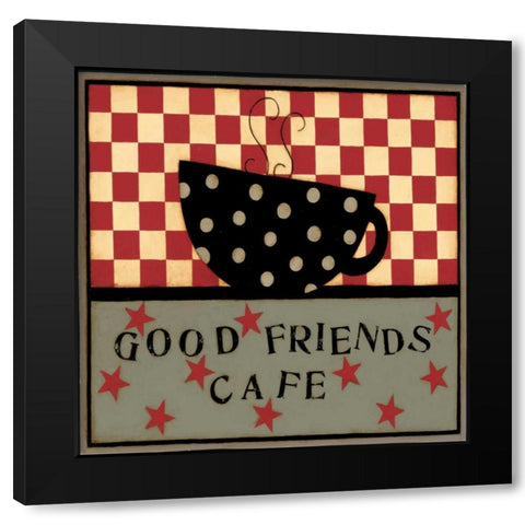 Friends Black Modern Wood Framed Art Print with Double Matting by DiPaolo, Dan