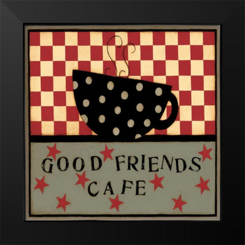 Friends Black Modern Wood Framed Art Print by DiPaolo, Dan