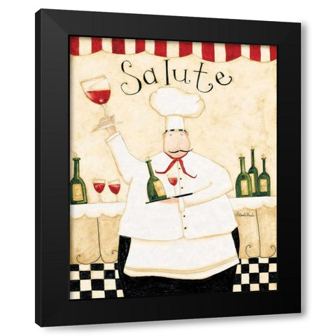 Salute Wine Black Modern Wood Framed Art Print with Double Matting by DiPaolo, Dan