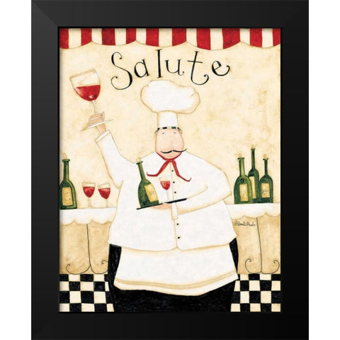 Salute Wine Black Modern Wood Framed Art Print by DiPaolo, Dan