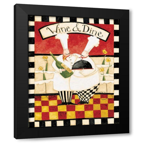 Wine And Dine Black Modern Wood Framed Art Print with Double Matting by DiPaolo, Dan
