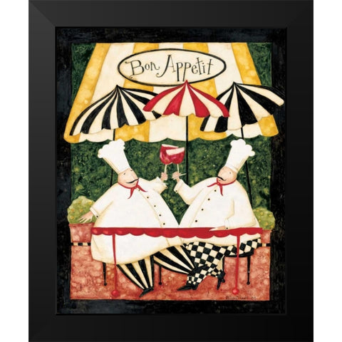 Bon Apetite Black Modern Wood Framed Art Print by DiPaolo, Dan