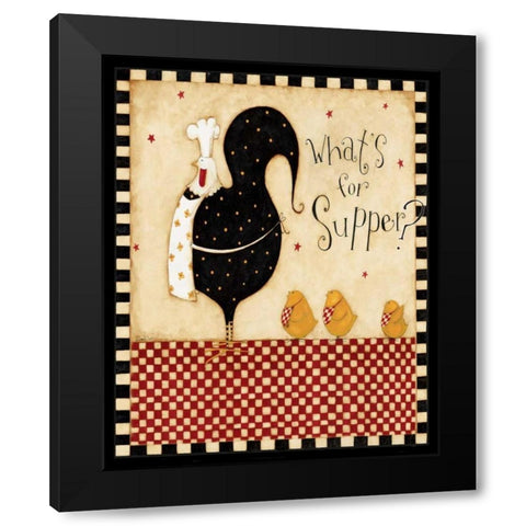 Mother Chicks Black Modern Wood Framed Art Print by DiPaolo, Dan