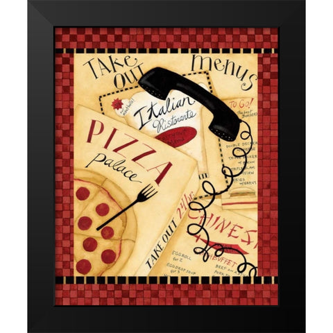 Take Out Black Modern Wood Framed Art Print by DiPaolo, Dan