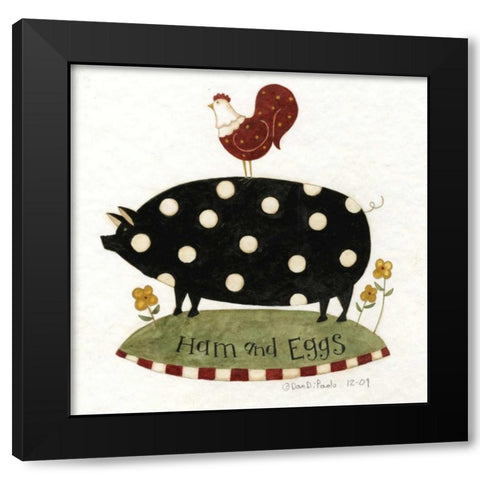 Ham and eggs Black Modern Wood Framed Art Print by DiPaolo, Dan