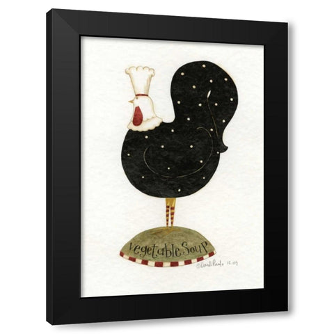 Veggie Soup Black Modern Wood Framed Art Print with Double Matting by DiPaolo, Dan