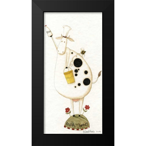 Milk Black Modern Wood Framed Art Print by DiPaolo, Dan