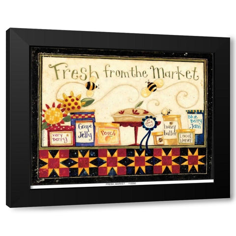 Fresh Market Black Modern Wood Framed Art Print with Double Matting by DiPaolo, Dan