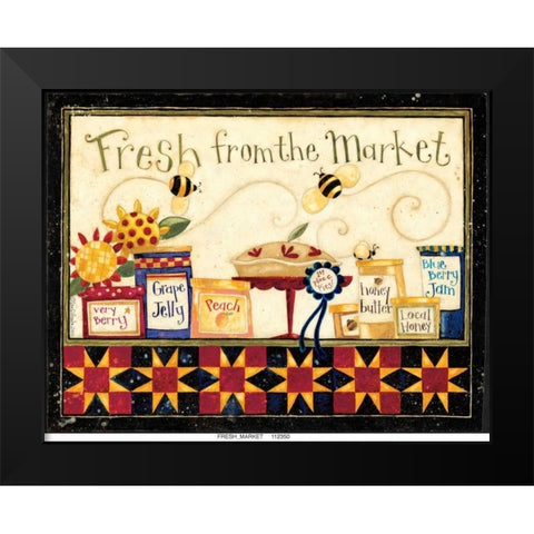 Fresh Market Black Modern Wood Framed Art Print by DiPaolo, Dan