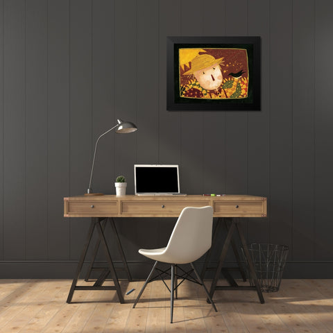 October Black Modern Wood Framed Art Print by DiPaolo, Dan
