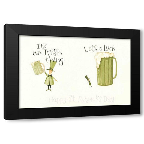 Lets Drink Black Modern Wood Framed Art Print with Double Matting by DiPaolo, Dan