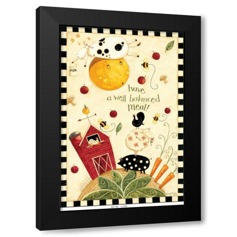 Farm On The Hill Black Modern Wood Framed Art Print with Double Matting by DiPaolo, Dan