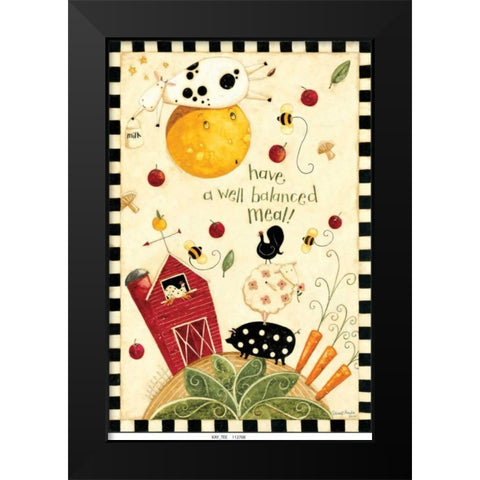 Farm On The Hill Black Modern Wood Framed Art Print by DiPaolo, Dan