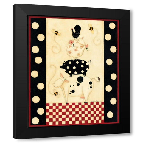 Up Top Black Modern Wood Framed Art Print with Double Matting by DiPaolo, Dan