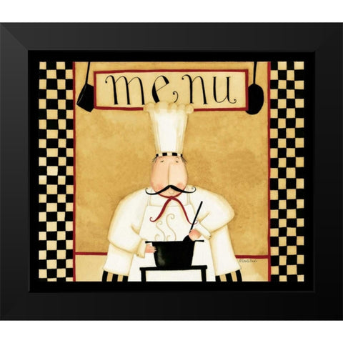 No Menu Black Modern Wood Framed Art Print by DiPaolo, Dan