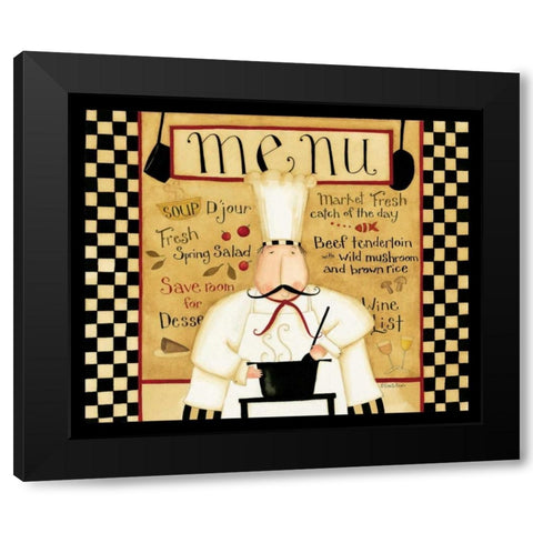 Simple Menu Black Modern Wood Framed Art Print by DiPaolo, Dan