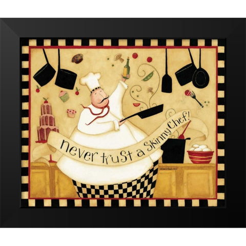 Skinny Chef Black Modern Wood Framed Art Print by DiPaolo, Dan