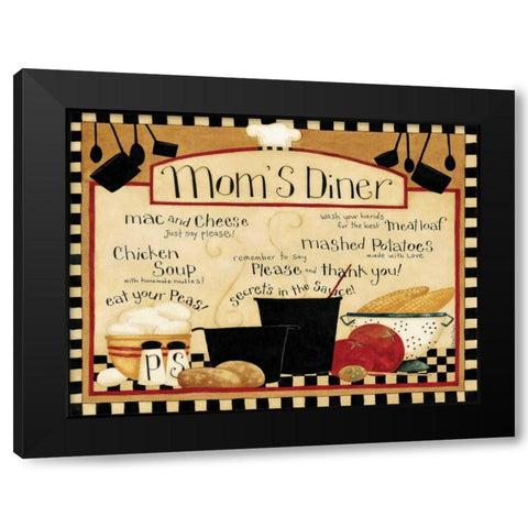 Moms Diner Black Modern Wood Framed Art Print with Double Matting by DiPaolo, Dan