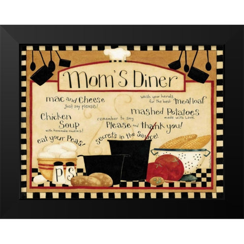 Moms Diner Black Modern Wood Framed Art Print by DiPaolo, Dan