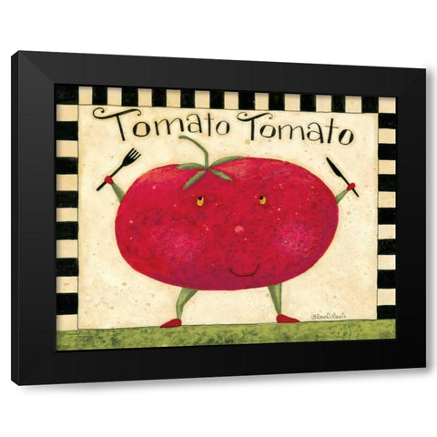 Tomato Black Modern Wood Framed Art Print by DiPaolo, Dan