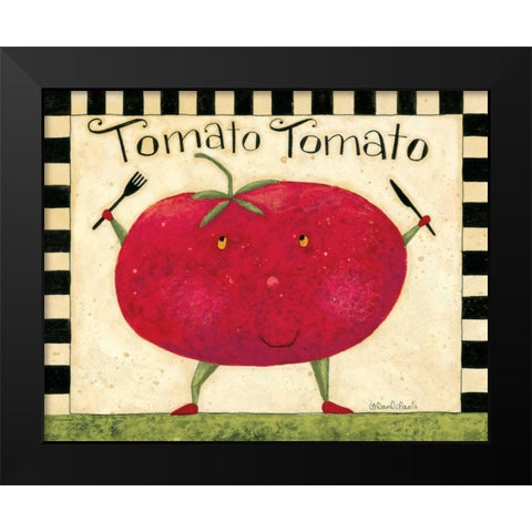 Tomato Black Modern Wood Framed Art Print by DiPaolo, Dan