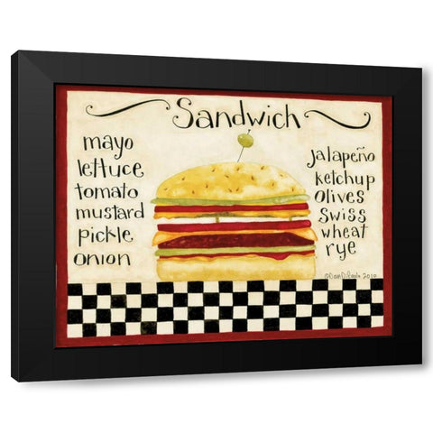 Sandwich Black Modern Wood Framed Art Print with Double Matting by DiPaolo, Dan