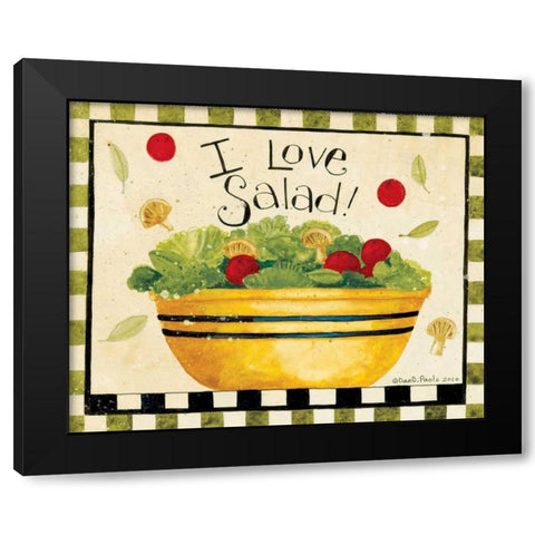 Salad Black Modern Wood Framed Art Print by DiPaolo, Dan