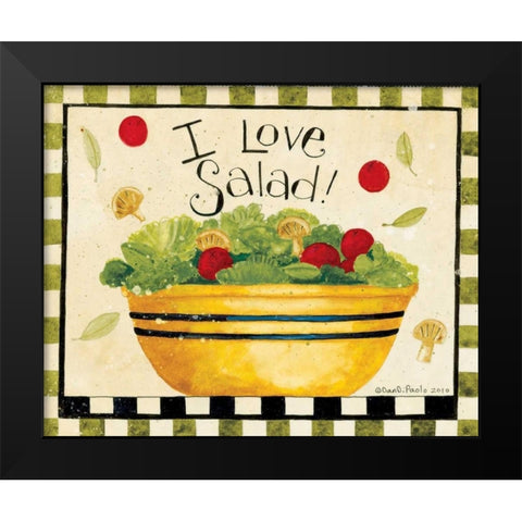 Salad Black Modern Wood Framed Art Print by DiPaolo, Dan