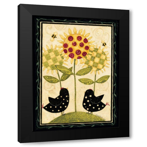 Chicks Black Modern Wood Framed Art Print with Double Matting by DiPaolo, Dan
