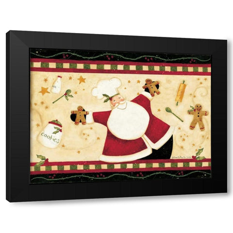 Santa Black Modern Wood Framed Art Print with Double Matting by DiPaolo, Dan