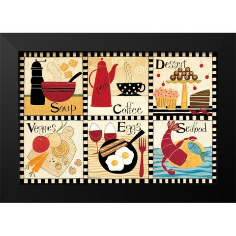 Square Meal Black Modern Wood Framed Art Print by DiPaolo, Dan