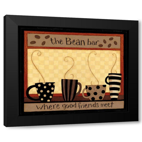 Coffee Bean Bar Black Modern Wood Framed Art Print with Double Matting by DiPaolo, Dan