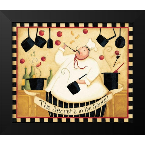 Secret Sauce Black Modern Wood Framed Art Print by DiPaolo, Dan