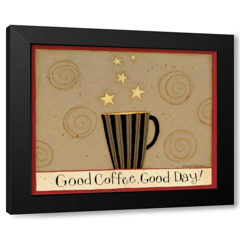 Good Coffee Black Modern Wood Framed Art Print with Double Matting by DiPaolo, Dan