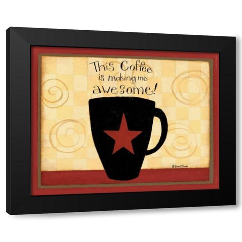 Latte Awesome Black Modern Wood Framed Art Print by DiPaolo, Dan