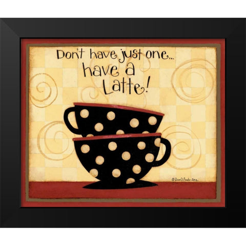 Latte Black Modern Wood Framed Art Print by DiPaolo, Dan