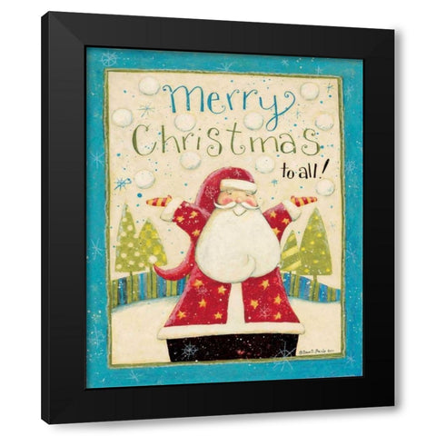 Merry Christmas 1 Black Modern Wood Framed Art Print with Double Matting by DiPaolo, Dan
