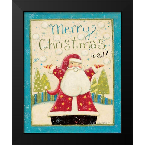 Merry Christmas 1 Black Modern Wood Framed Art Print by DiPaolo, Dan