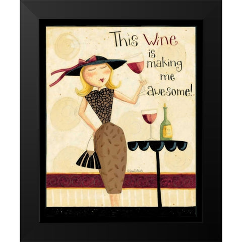 The Wine Black Modern Wood Framed Art Print by DiPaolo, Dan
