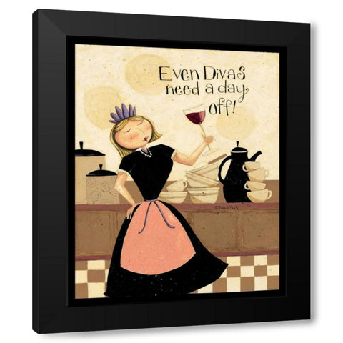 Divas Black Modern Wood Framed Art Print with Double Matting by DiPaolo, Dan