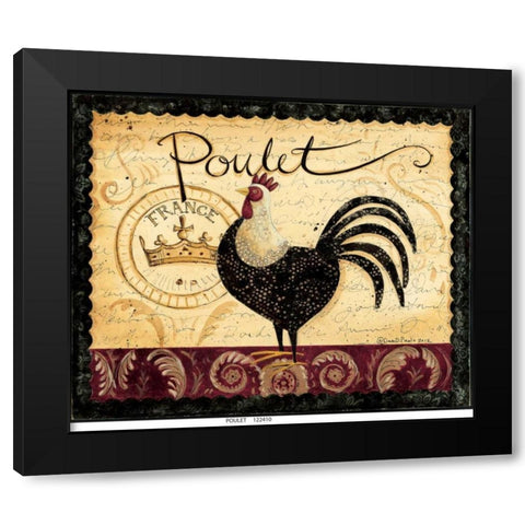 Poulet Black Modern Wood Framed Art Print with Double Matting by DiPaolo, Dan