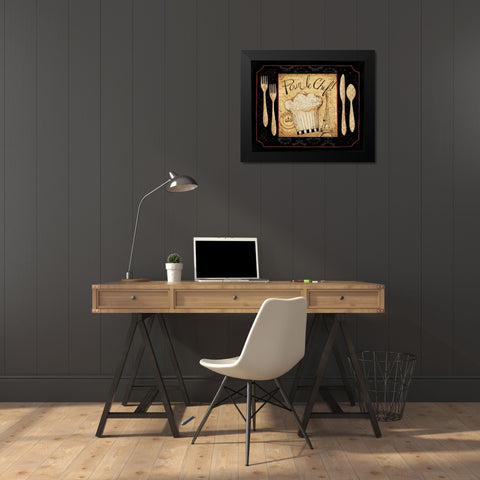 Pour Black Modern Wood Framed Art Print by DiPaolo, Dan